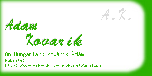adam kovarik business card